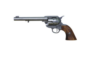 old west revolver isolated 