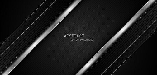 Abstract black and silver stripes and free space for design. modern technology innovation concept background
