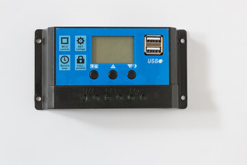 solar charge controller on white background