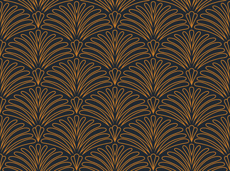 Abstract floral seamless pattern. Vector art deco texture. Geometric minimalist background. © daniela