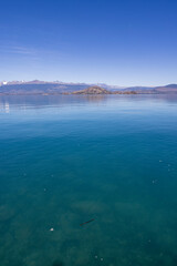 Sunset over the beautiful Lago General Carrera in southern Chile