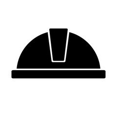 Helmet silhouette icon. Construction helmet. Vector.