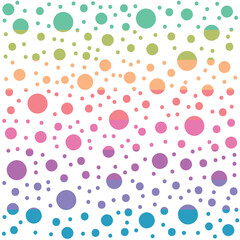 Vector rainbow circles pattern background. Perfect for fabric, scrapbooking, wallpaper projects