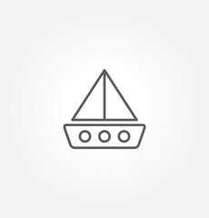 sailboat icon vector illustration logo template for many purpose. Isolated on white background.