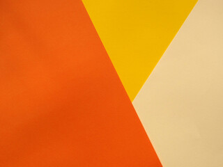 Yellow, beige and orange color paper, abstract background