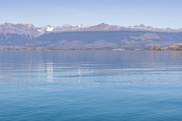 Sunset over the beautiful Lago General Carrera in southern Chile