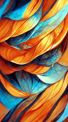 orange gradient glass fractal colorful photo realistic illustration Generative AI Content by Midjourney