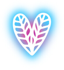 Collection of Heart neon