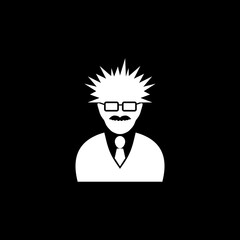 Chemical icon isolated on black background.