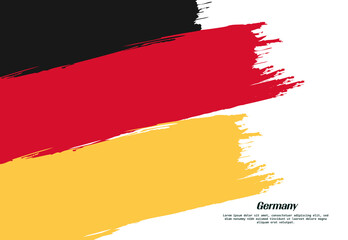 Germany flag brush concept. Flag of Germany grunge style banner background