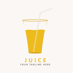 orange juice drink icon vector illustration