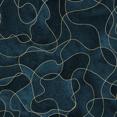 Abstract modern flat geometric liquid shape forms seamless pattern.