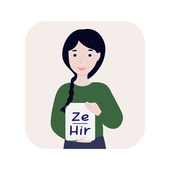 Gender pronouns, people with their pronouns