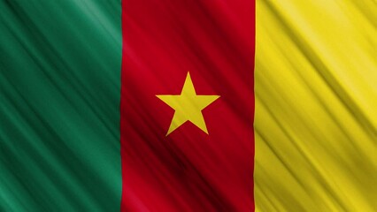 official waving flag of cameroon, independence day concept, 4K
