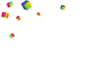 Bright Rhombus Vector White Background.
