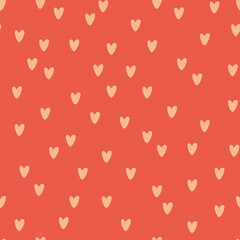 Minimalist seamless pattern in flat style for valentine's day