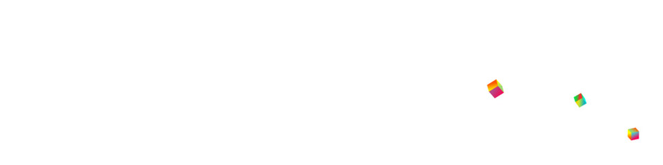 Rainbow Brick Vector White Panoramic Background.