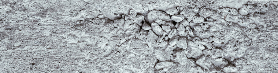 Horizontal image Rough concrete texture Gray background