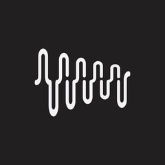 Fototapeta na wymiar curved lineart abstract design for logo, brand, ui, etc.