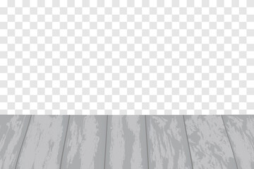 Gray Wood Planks Table Texture Background. Vector Illustration