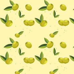 Pattern with olives and lives