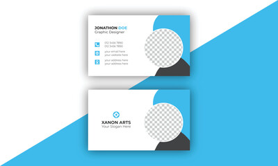 Double-sided creative business card template. Modern Business Card. personal Business Card.
Horizontal and vertical layout. Creative and Clean Business Card Template. Vector illustration.