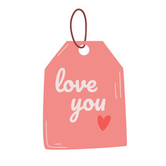 Love message. Letter. Valentine's Day. Elements on a white background. Card.