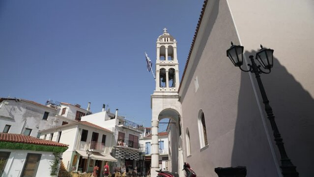 The Cathedral in the Old Town, Skiathos Town, Skiathos, Sporades Islands, Greek Islands