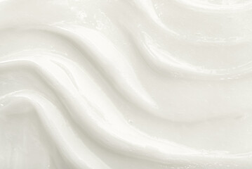 Texture of white cosmetic cream. Moisturizing cream background for dry skin care