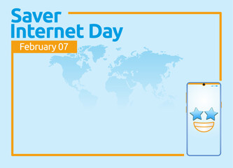 vector graphic of saver internet day good for saver internet day celebration. flat design. flyer design.flat illustration.