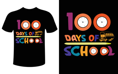 100 days of school t-shirt design vector