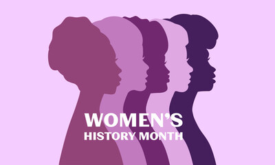 Women's History Month - card, poster, template, background. EPS-10 - 564310527