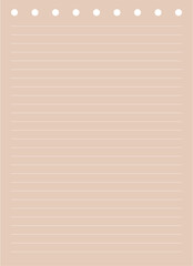 Obraz premium Lined Paper Sheet Design Element Vector