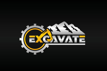 excavator mountain logo