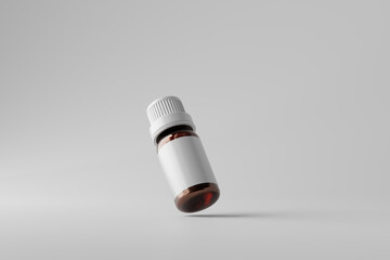 amber medicine bottle mockup