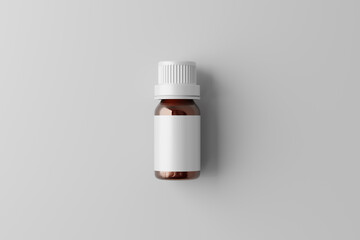 amber medicine bottle mockup