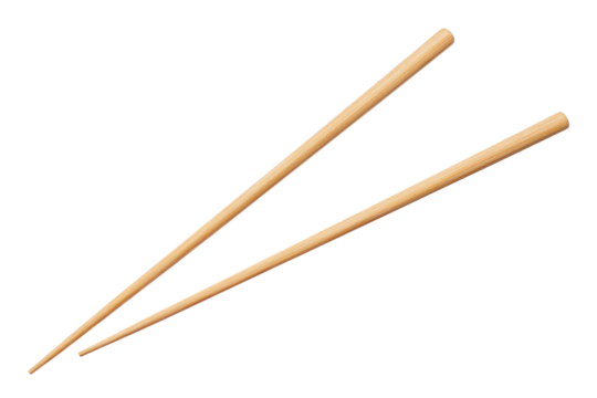 Wooden chopsticks cut out