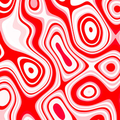 Red Swirl Retro Abstract Pattern Design