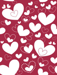 seamless background with hearts for Valentine's day decoration