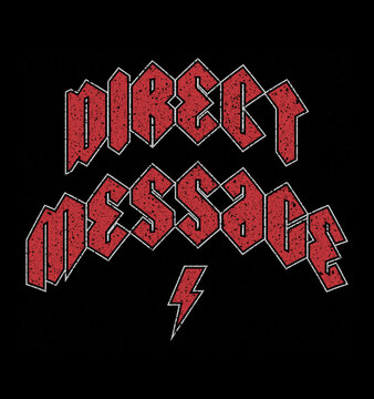 Vector artwork "Direct message" in grunge style