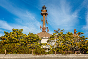 Obraz premium The Sanibel lighthouse on Sanibel island, Florida USA