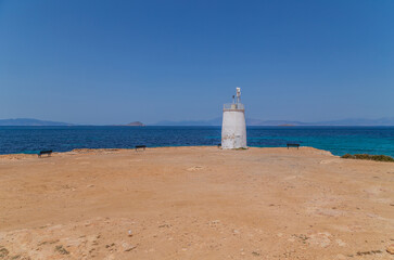 lighthouse of the Aegina island