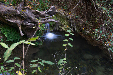 waterfall in a high mountain river