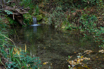 waterfall in a high mountain stream