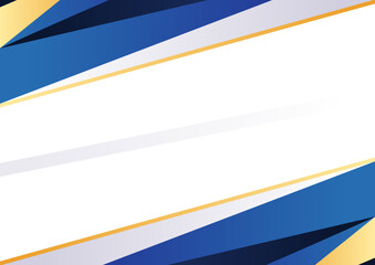 Obraz premium Modern blue and gold shape background