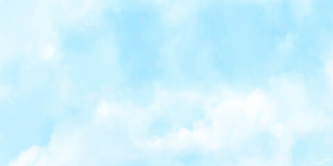 Background with clouds on blue sky. Light blue sky and white clouds. On a clear sky,