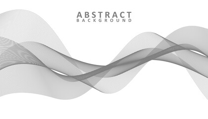 Abstract grey and white waves background