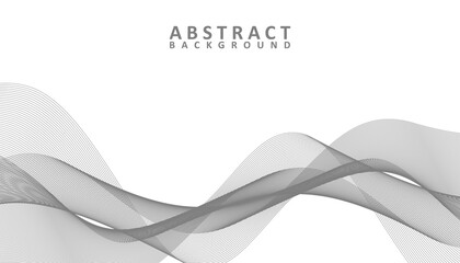 Abstract grey and white waves background