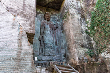 千葉県鋸南町 鋸山日本寺 百尺観音