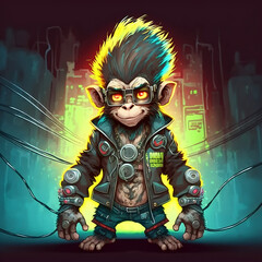 Monkey Cyber Hiphop